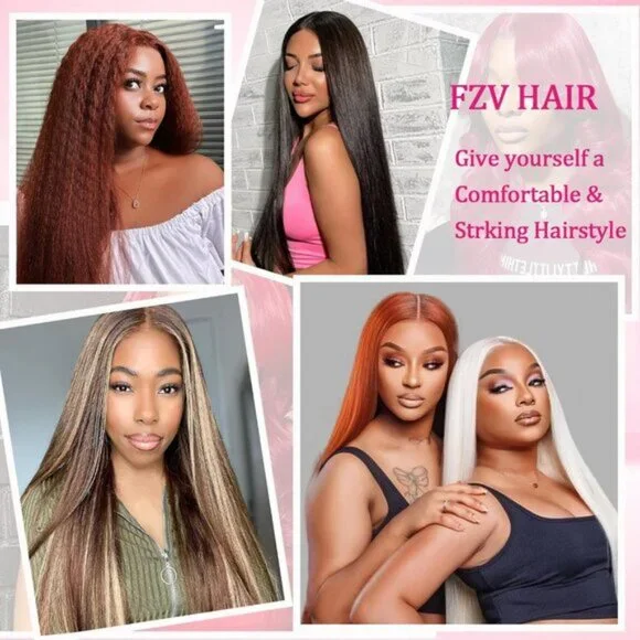 New Clip-In Hair Extensions 120g 8pcs Blonde Kinky Straight Human Hair 20 #613